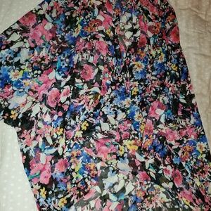 Short sleeve floral kimono